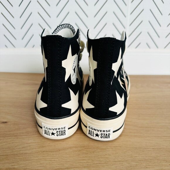 ⭐Converse Chuck Taylor All Star Lift Platform Hi Large Stars 7.5 Shoes A09903C⭐ - Picture 5 of 11
